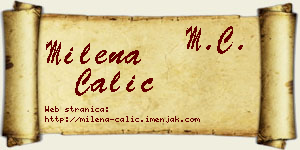 Milena Čalić vizit kartica
